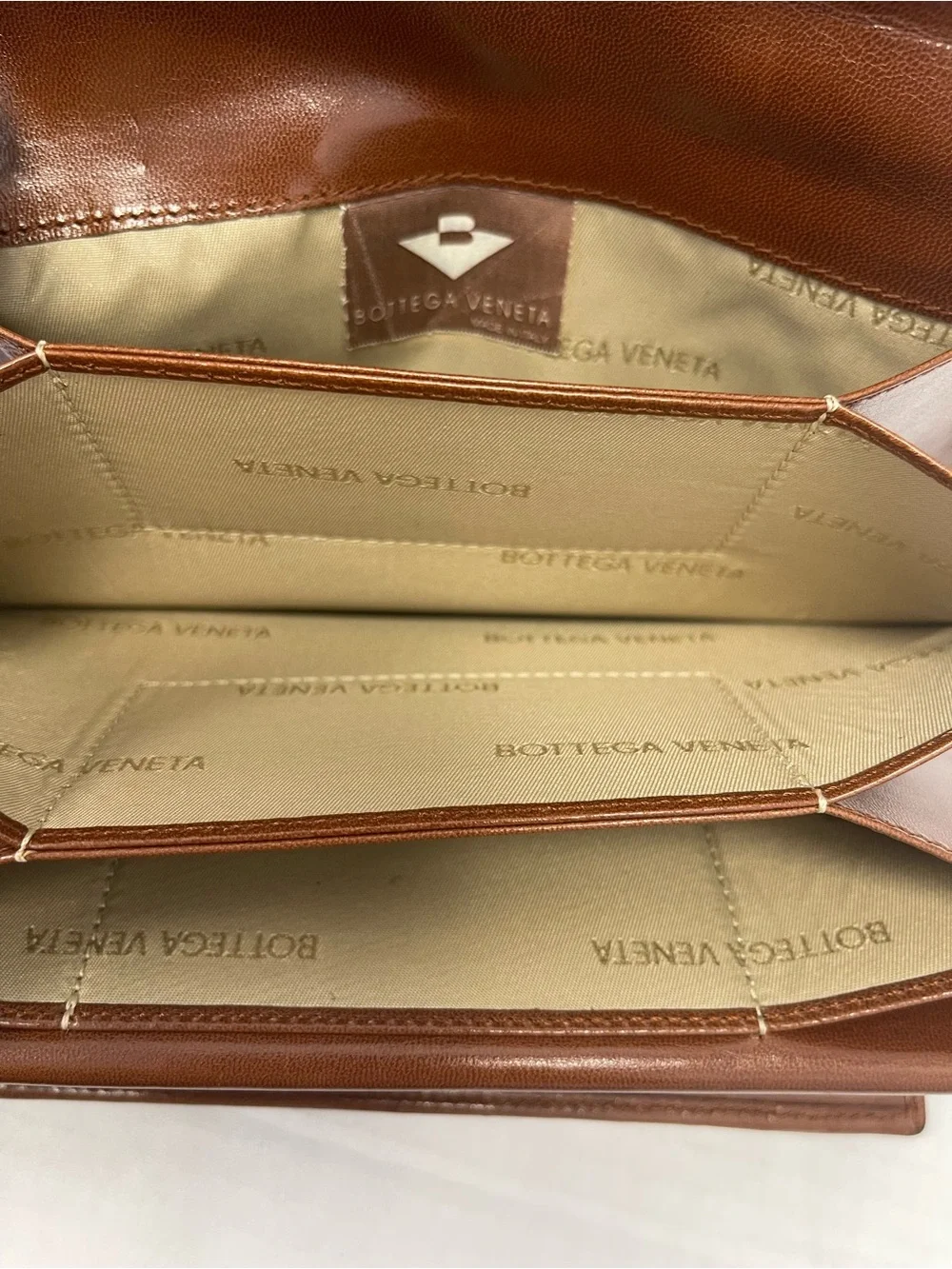 Bottega Veneta Vintage Men’s Brown Intrecciato Leather Wallet Clutch - Preowned